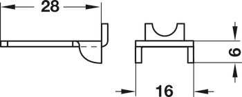 Studs for U-Shaped Bookcase Strip